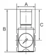 Regulator presiune cu furnizare de presiune constanta, manometru inclus, seria Future