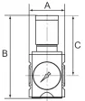 Regulator presiune cu furnizare de presiune constanta, manometru inclus, seria Future