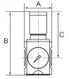Regulator presiune de precizie cu manometru, G 3/8&QUOT;, 0,1 - 2 bar, 2750 l/min, seria Future