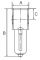 Activated carbon filter, metal bowl and sight glass, Future series