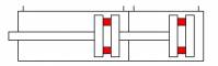 Cilindru compact tandem multi-pozitie magnetic, Ø125 - 250