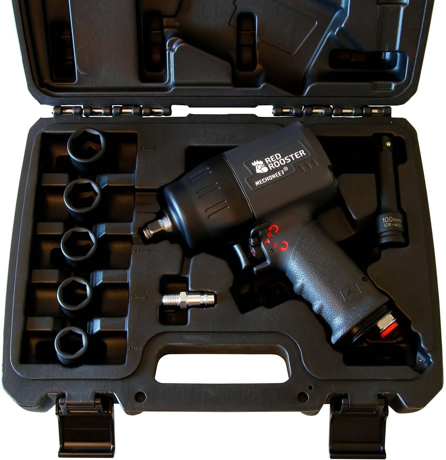 Set pistol pneumatic de insurubat cu impact, patrat 1/2&QUOT;, cuplu 1000 Nm, 7500 rot/min