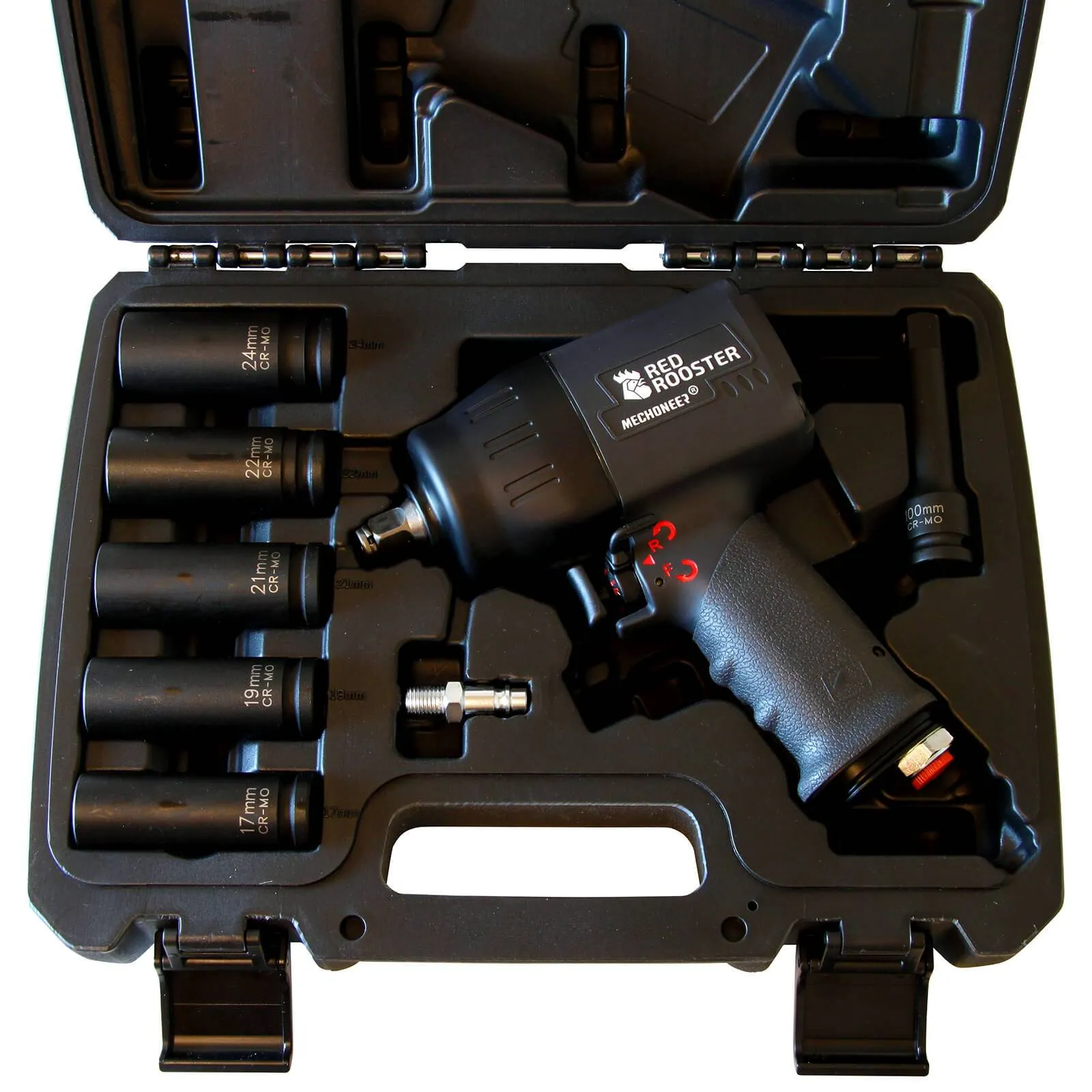 Set pistol pneumatic cu impact si tubulare lungi, patrat 1/2&QUOT;, cuplu 1000 Nm, 7500 rot/min