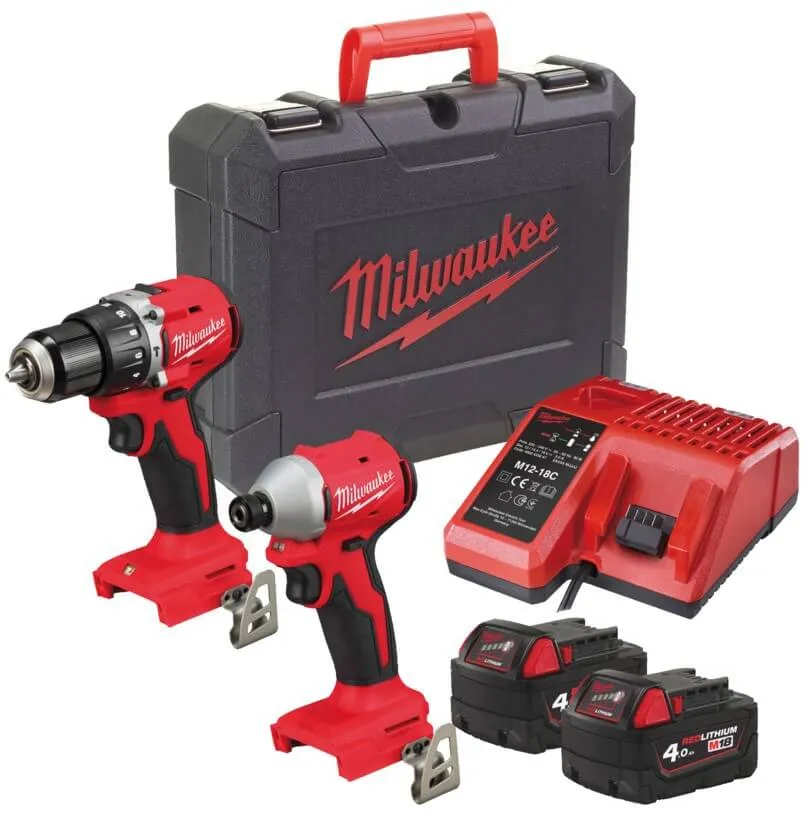 Set masini de gaurit si insurubat cu percutie, Milwaukee M18
