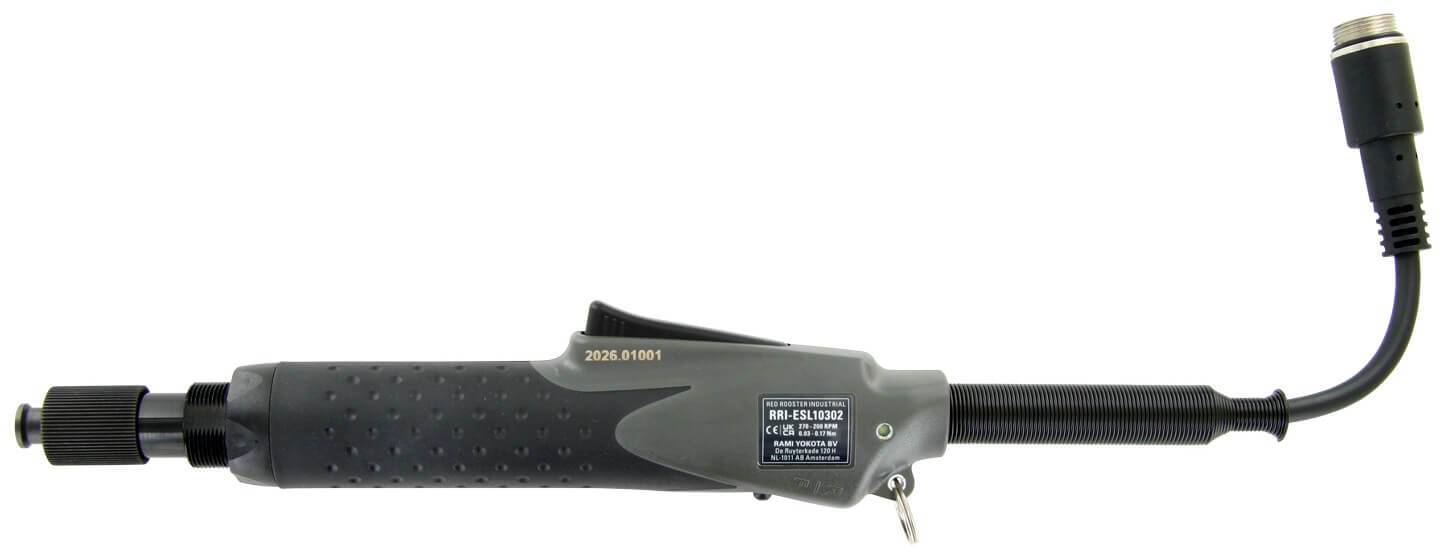 Surubelnita electrica cu motor fara perii, cuplu 0,03-0,17 Nm, 270-200 rot/min, actionare cu maner