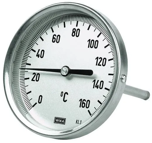 Termometru bimetalic, atac axial, clasa 1.0, tip industrial