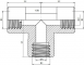 T hidraulic cu filete interioare 1&QUOT; BSP