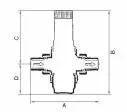 Regulator presiune pentru apa, presiune iesire mica (max. 2 bar)