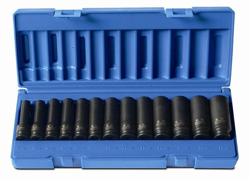 Set tubulare de impact lungi 3/8&QUOT; - 13 piese