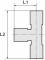 Cuple L-T push-on cu filet exterior conic, alama nichelata