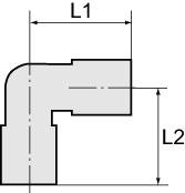 Cupla L push-in cu filet exterior, seria Mini, M 7 - 4 mm