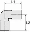 Cupla L push-on cu filet exterior conic
