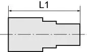 Cupla dreapta push-in cu filet interior, seria click-clock