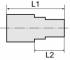 Cupla dreapta push-on 8/6 cu filet cilindric interior G 3/8&QUOT; - Poliamida