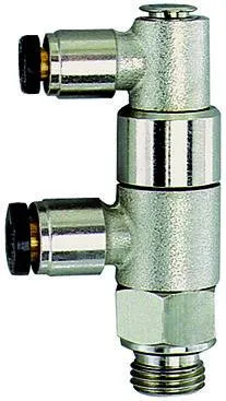 Valva oprire cu filet exterior si cuple push-in