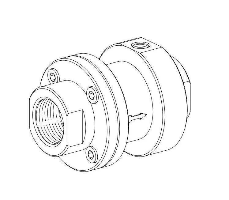 Ventil 2/2 - tip Gamma - Inox, NO (normal deschis), actionare pneumatica