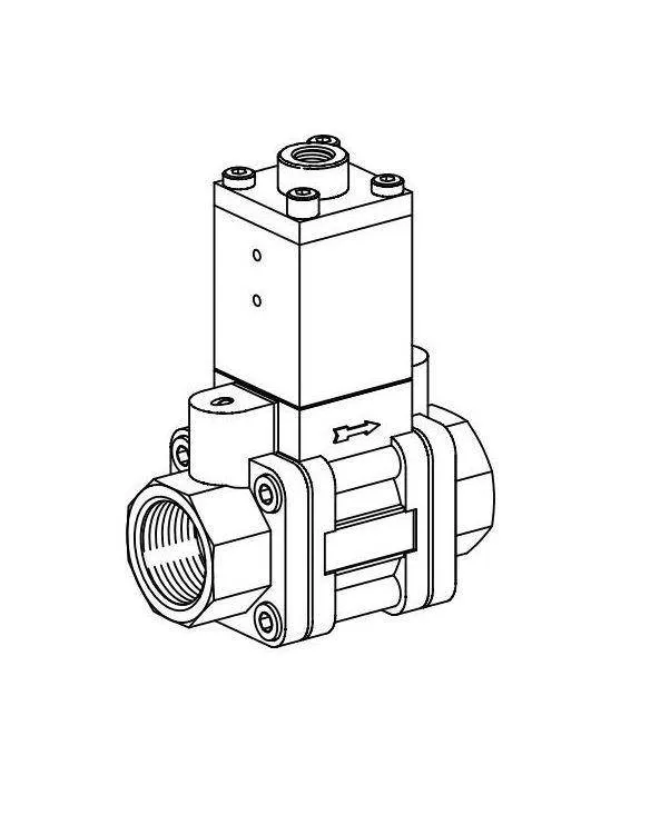 Ventil 2/2 - tip Gamma - NC (normal inchis) - actionare pneumatica