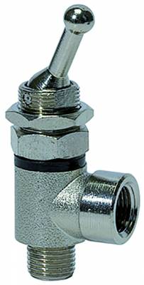 Ventil cu parghie 2/2 cu filet exterior - filet interior si cupla push-on