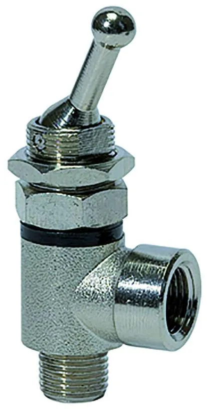 Ventil cu parghie 2/2 cu filet exterior - filet interior si cupla push-on